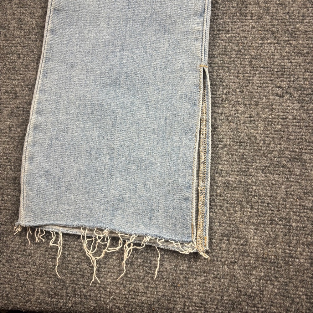 Böhme Women’s Light Wash Denim Bootcut Jeans Split Hem Raw hem size: 25 - Picture 3 of 12